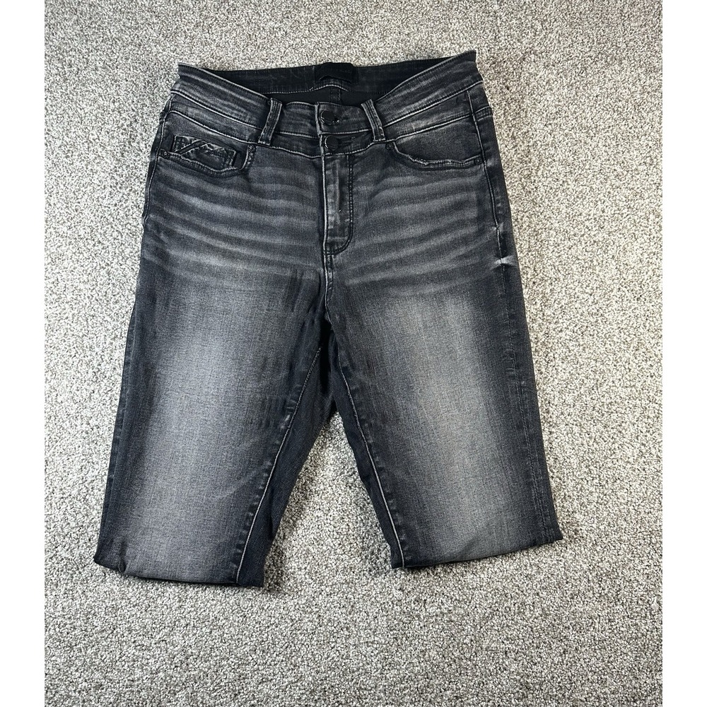 Buckle Black‎ Skinny Jeans Gray Wash Stretch Mid Rise Raw Hem Ankle Women's